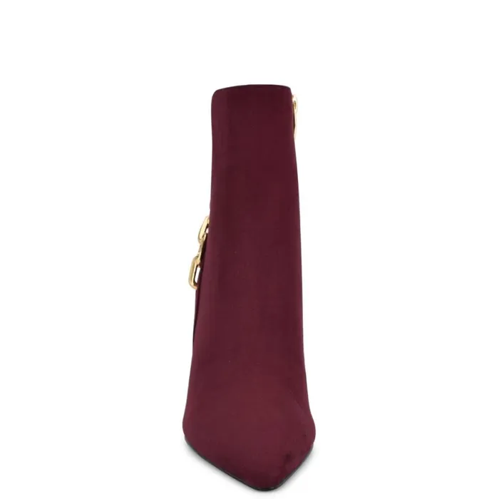 Nine West Boots and Booties Women Chaine Pointy Toe Dress Booties Dark Red Nine West Boots and Booties Women Chaine Pointy Toe Dress Booties Dark Red