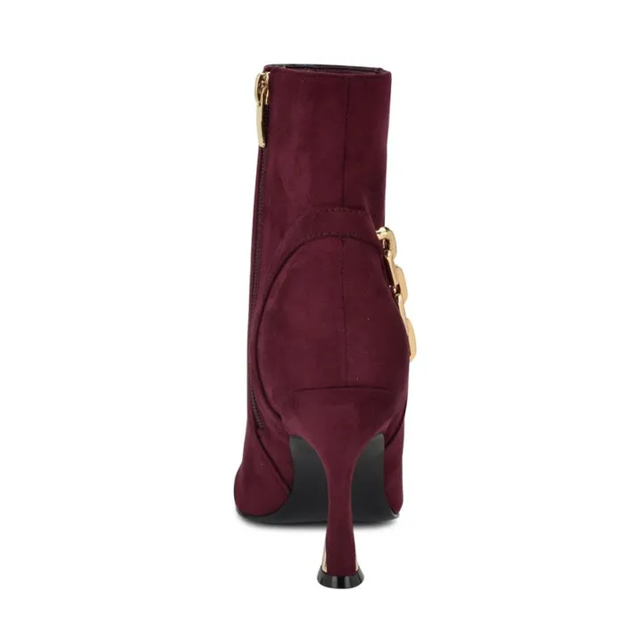 Nine West Boots and Booties Women Chaine Pointy Toe Dress Booties Dark Red Nine West Boots and Booties Women Chaine Pointy Toe Dress Booties Dark Red
