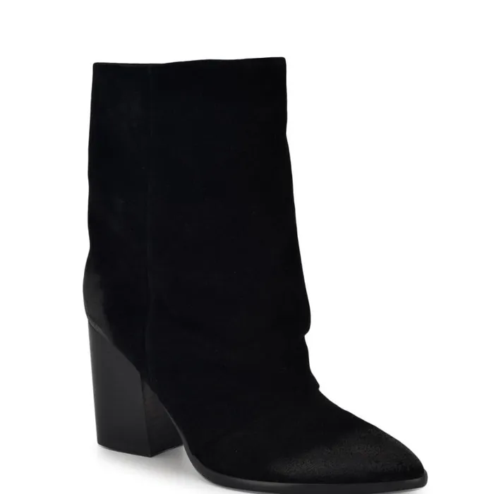 Nine West Boots and Booties Women Chaye Slouch Booties Black Suede Nine West Boots and Booties Women Chaye Slouch Booties Black Suede