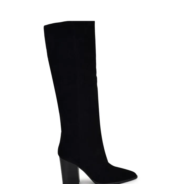 Nine West Boots and Booties Women Chicke Knee High Boots Black Suede