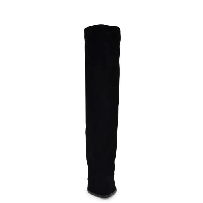 Nine West Boots and Booties Women Chicke Knee High Boots Black Suede