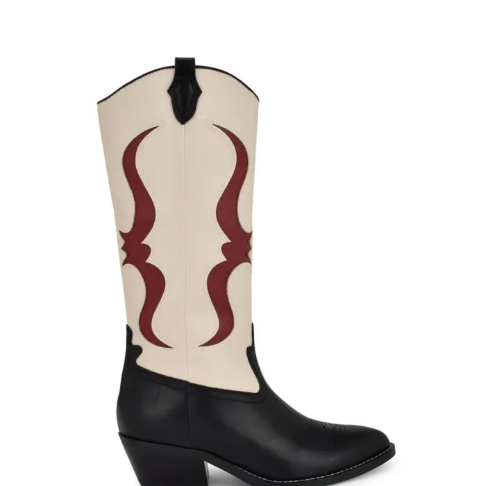 Nine West Boots and Booties Women Cwyft Western Boots Blackwhite