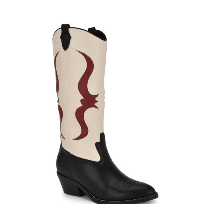 Nine West Boots and Booties Women Cwyft Western Boots Blackwhite Nine West Boots and Booties Women Cwyft Western Boots Blackwhite
