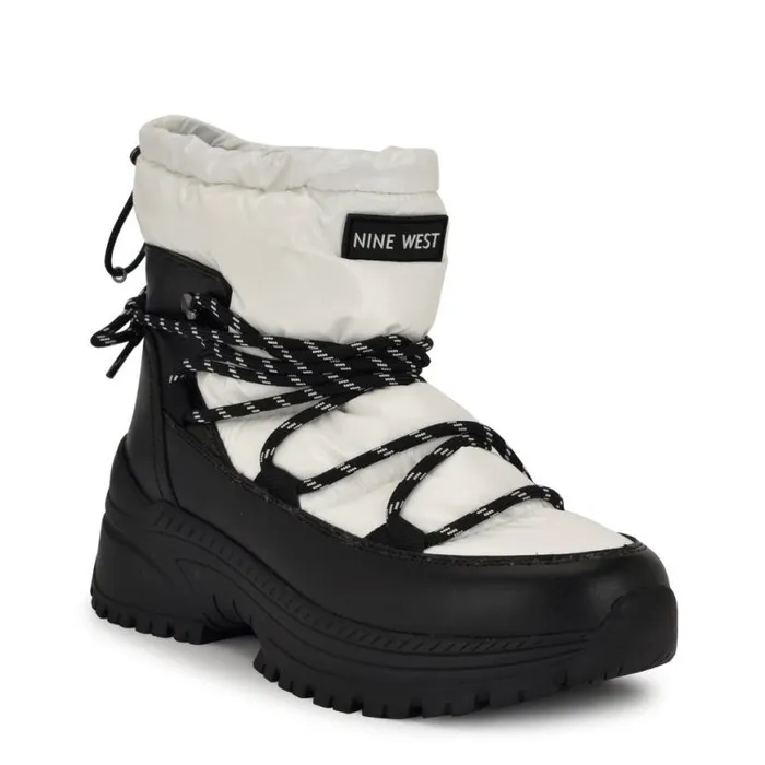 Nine West Boots and Booties Women Dyme Lug Sole Casual Booties Whiteblack Nine West Boots and Booties Women Dyme Lug Sole Casual Booties Whiteblack