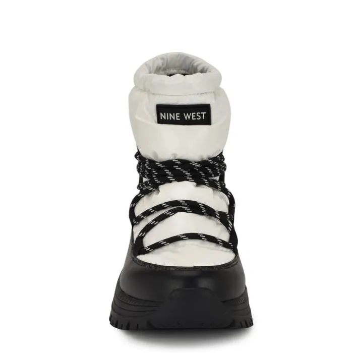 Nine West Boots and Booties Women Dyme Lug Sole Casual Booties Whiteblack Nine West Boots and Booties Women Dyme Lug Sole Casual Booties Whiteblack