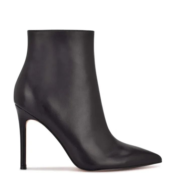 Nine West Boots and Booties Women Farrah Dress Booties Black Leather