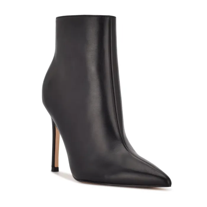 Nine West Boots and Booties Women Farrah Dress Booties Black Leather