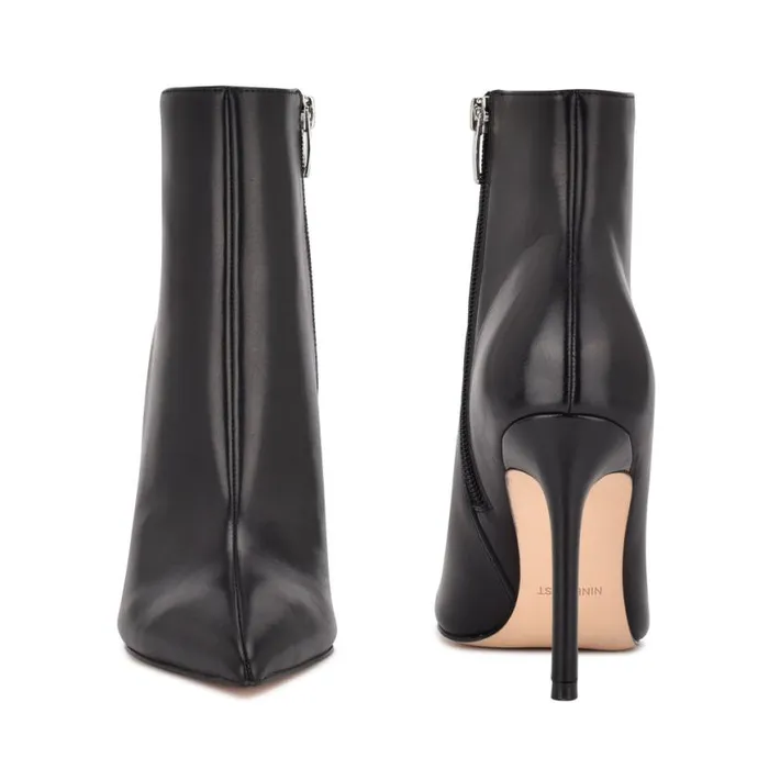 Nine West Boots and Booties Women Farrah Dress Booties Black Leather
