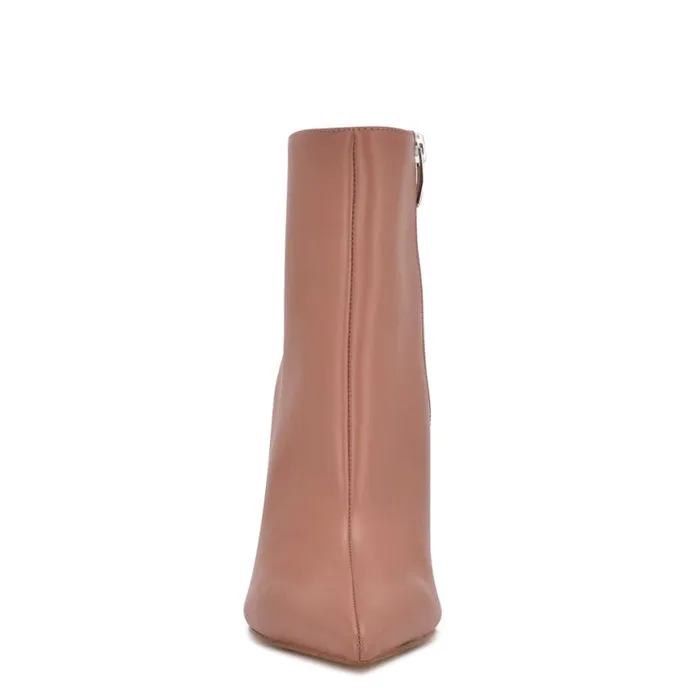 Nine West Boots and Booties Women Farrah Dress Booties Dark Natural Leather