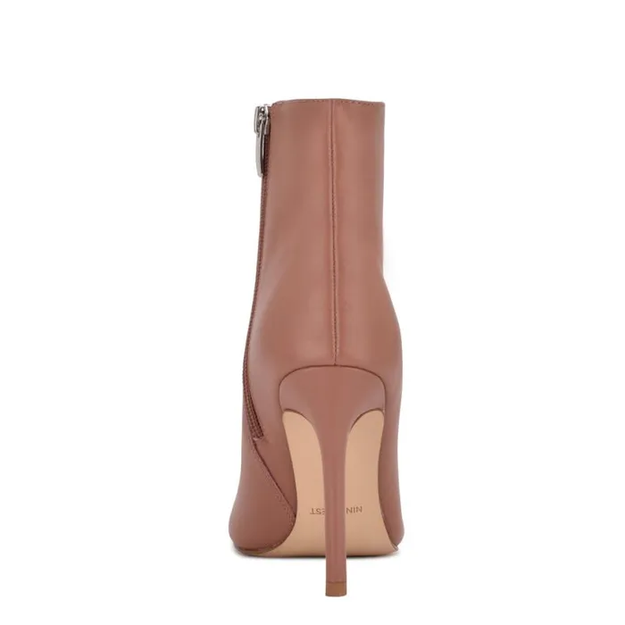 Nine West Boots and Booties Women Farrah Dress Booties Dark Natural Leather