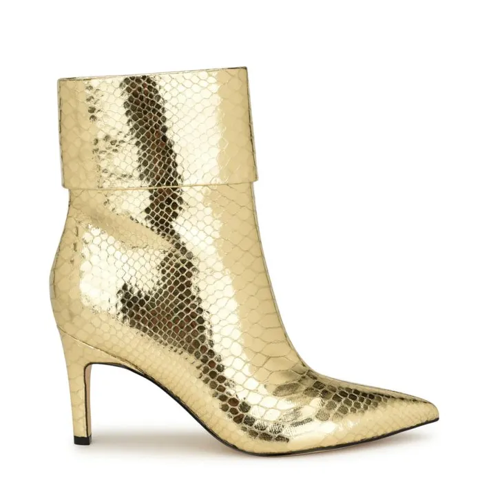Nine West Boots and Booties Women Gemms Dress Booties Bronze Snake