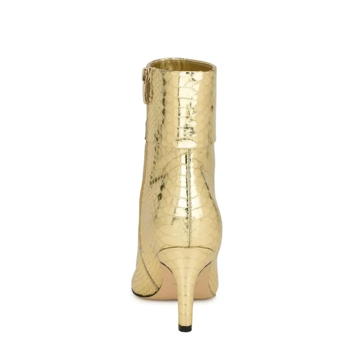 Nine West Boots and Booties Women Gemms Dress Booties Bronze Snake Nine West Boots and Booties Women Gemms Dress Booties Bronze Snake
