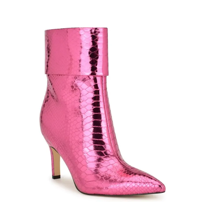Nine West Boots and Booties Women Gemms Dress Booties Pink Snake Nine West Boots and Booties Women Gemms Dress Booties Pink Snake