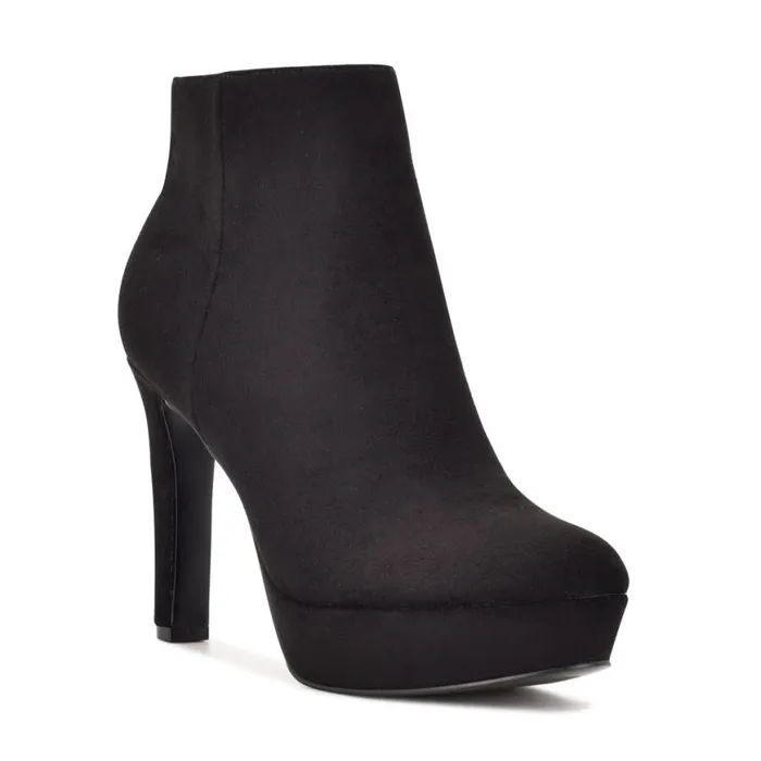 Nine West Boots and Booties Women Glowup Platform Booties Black Suede Nine West Boots and Booties Women Glowup Platform Booties Black Suede