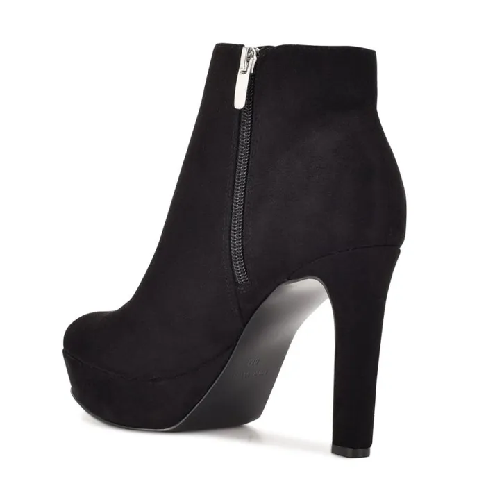 Nine West Boots and Booties Women Glowup Platform Booties Black Suede Nine West Boots and Booties Women Glowup Platform Booties Black Suede