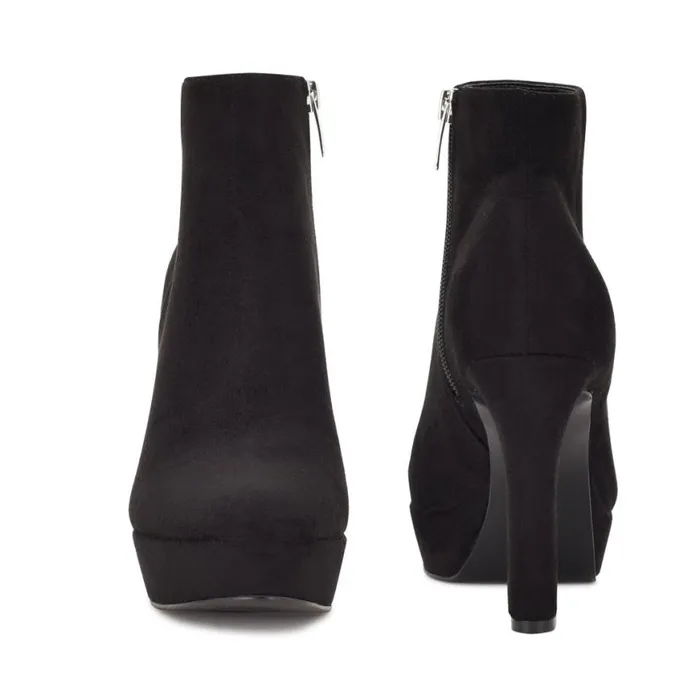 Nine West Boots and Booties Women Glowup Platform Booties Black Suede Nine West Boots and Booties Women Glowup Platform Booties Black Suede