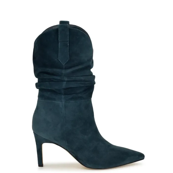 Nine West Boots and Booties Women Gonda Dress Booties Dark Blue