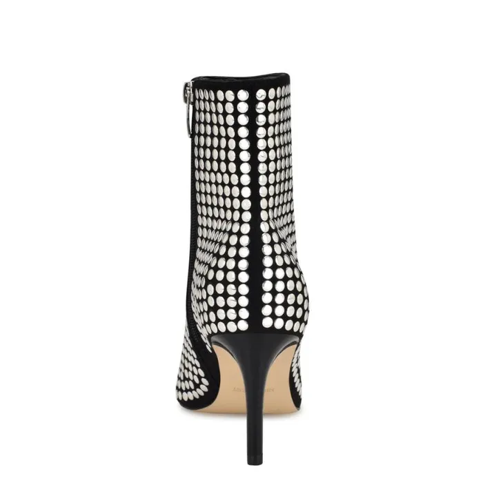 Nine West Boots and Booties Women Kepord Studded Booties Blacksilver Nine West Boots and Booties Women Kepord Studded Booties Blacksilver