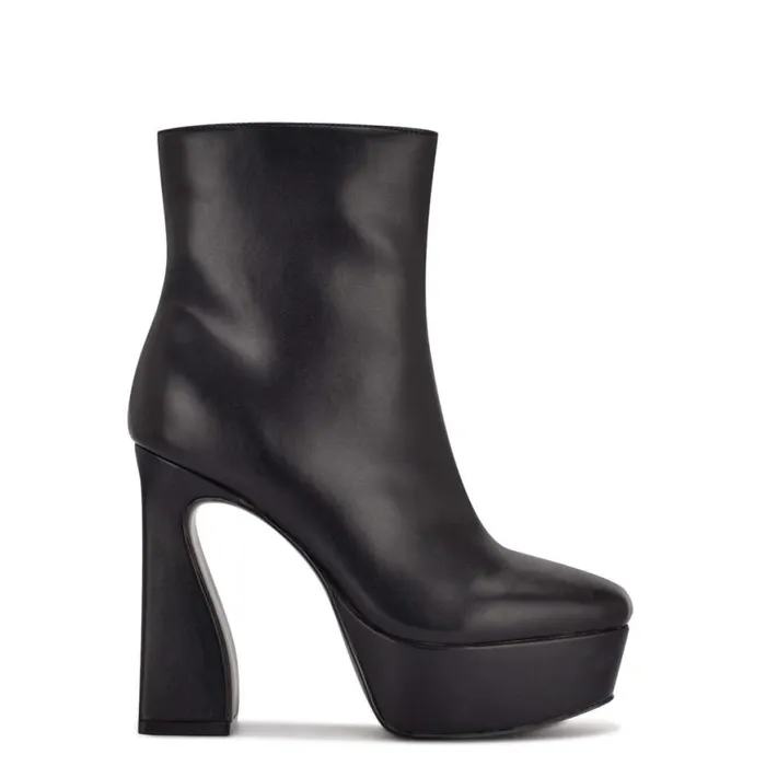 Nine West Boots and Booties Women Klinda Platform Booties Black