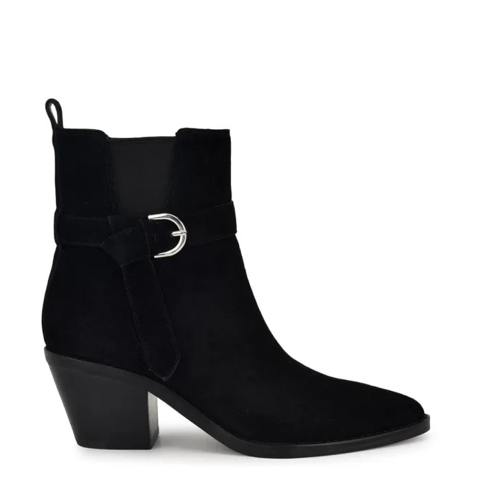 Nine West Boots and Booties Women Lemone Pointy Toe Booties Black Suede
