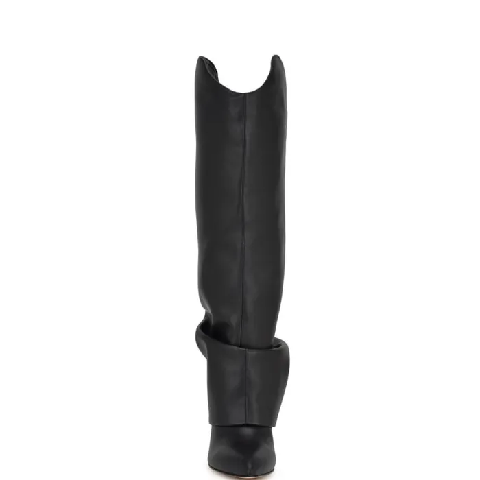 Nine West Boots and Booties Women Lindey Foldover Dress Boots Black Nine West Boots and Booties Women Lindey Foldover Dress Boots Black