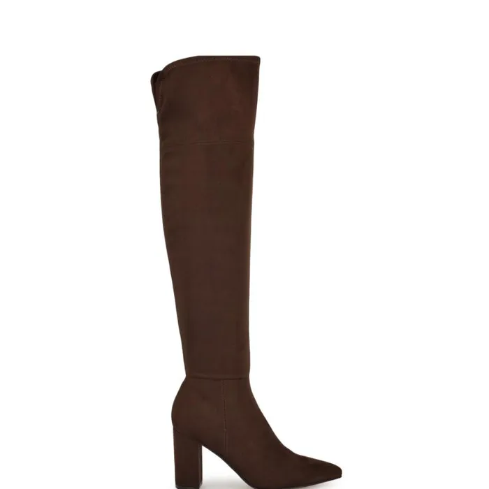 Nine West Boots and Booties Women Miykah Over The Knee Boots Dark Brown