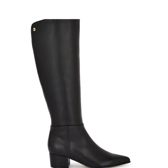 Nine West Boots and Booties Women Morgin Knee High Dress Boots Black Leather