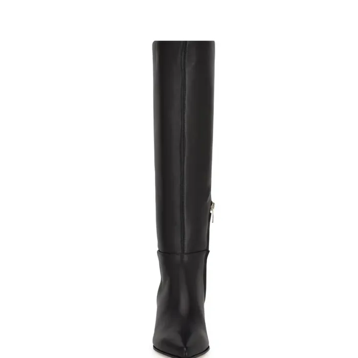 Nine West Boots and Booties Women Morgin Knee High Dress Boots Black Leather Nine West Boots and Booties Women Morgin Knee High Dress Boots Black Leather