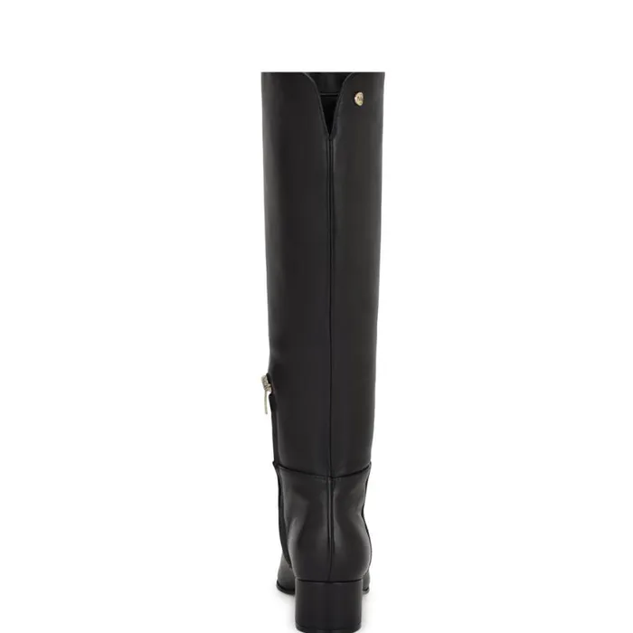 Nine West Boots and Booties Women Morgin Knee High Dress Boots Black Leather Nine West Boots and Booties Women Morgin Knee High Dress Boots Black Leather