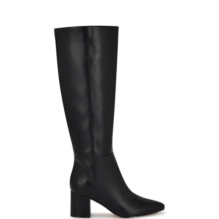 Nine West Boots and Booties Women Netion Wide Calf Knee High Boots Black Smooth Nine West Boots and Booties Women Netion Wide Calf Knee High Boots Black Smooth