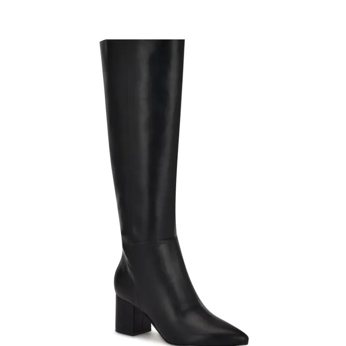 Nine West Boots and Booties Women Netion Wide Calf Knee High Boots Black Smooth Nine West Boots and Booties Women Netion Wide Calf Knee High Boots Black Smooth