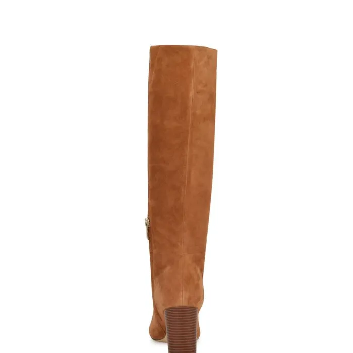 Nine West Boots and Booties Women Peachey Heeled Boots Medium Brown Suede