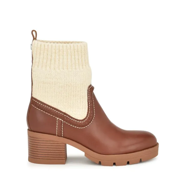 Nine West Boots and Booties Women Popit Casual Booties Dark Natural