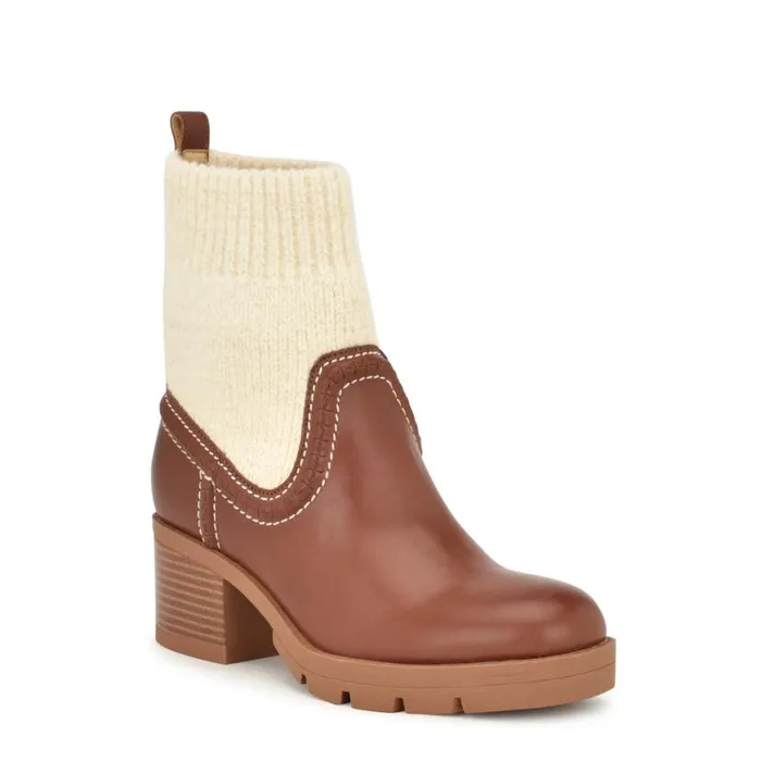 Nine West Boots and Booties Women Popit Casual Booties Dark Natural Nine West Boots and Booties Women Popit Casual Booties Dark Natural
