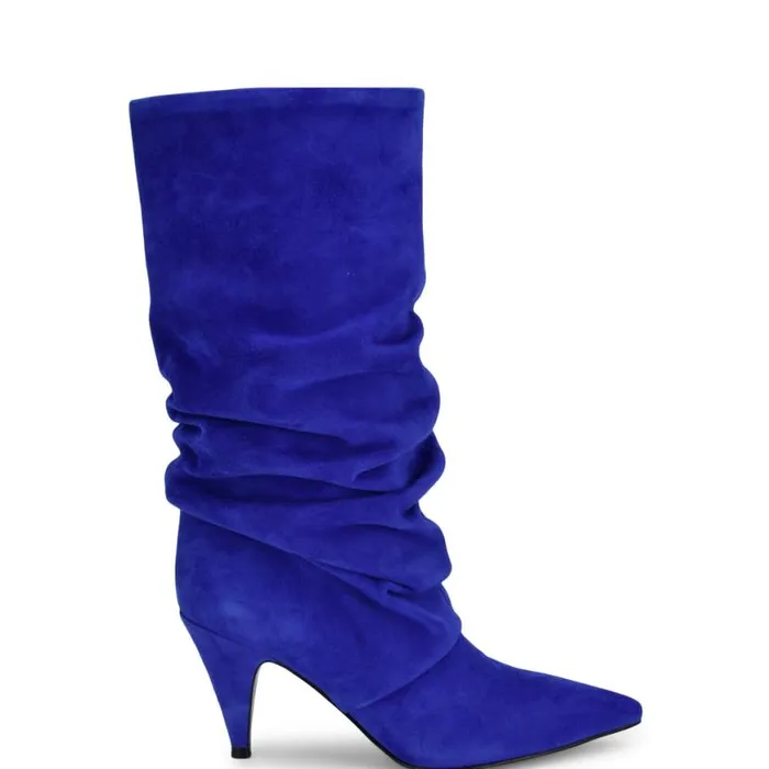 Nine West Boots and Booties Women Primer Dress Boots Blue Suede