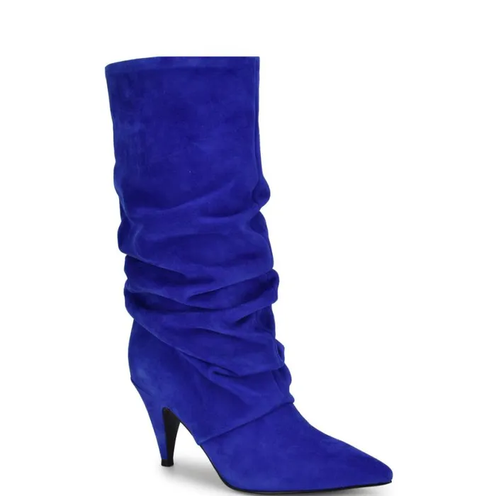 Nine West Boots and Booties Women Primer Dress Boots Blue Suede