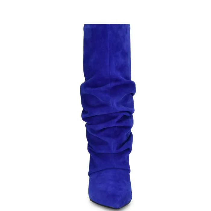 Nine West Boots and Booties Women Primer Dress Boots Blue Suede