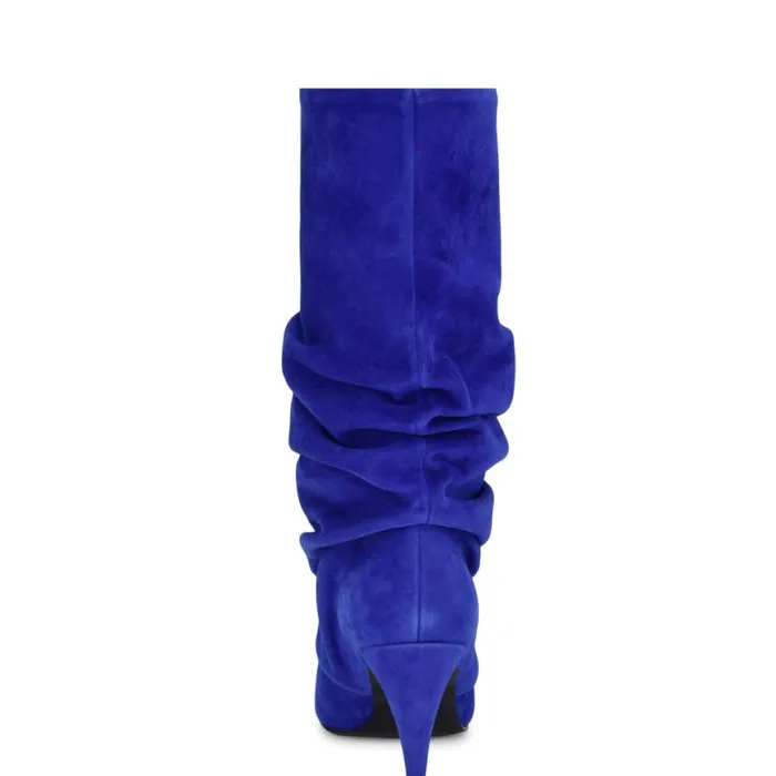 Nine West Boots and Booties Women Primer Dress Boots Blue Suede