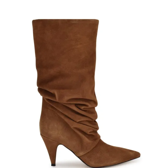 Nine West Boots and Booties Women Primer Dress Boots Natural Suede