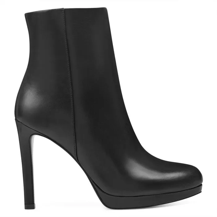 Nine West Boots and Booties Women Quanette Platform Booties Black Leather