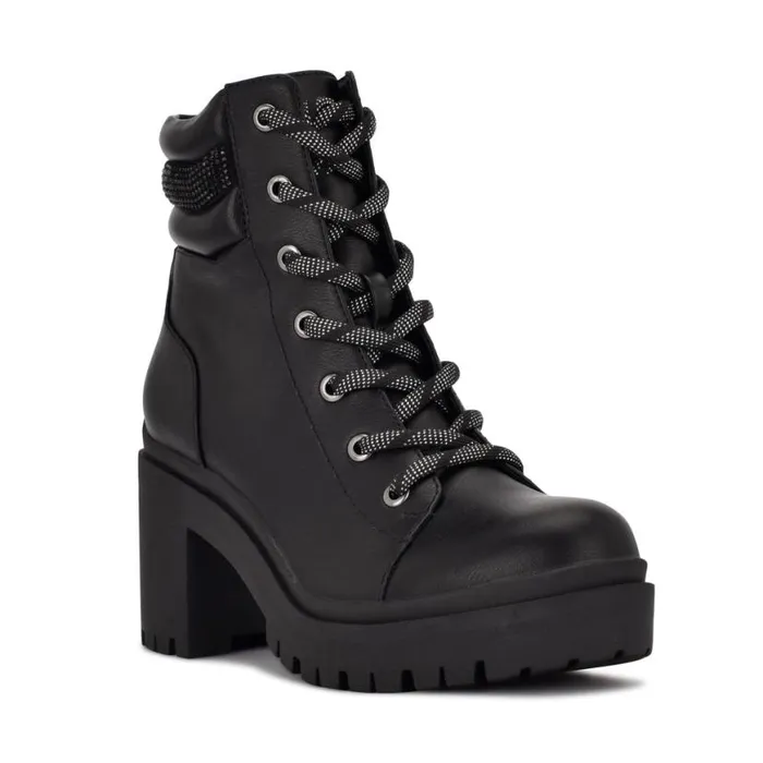 Nine West Boots and Booties Women Quona Combat Booties Black Nine West Boots and Booties Women Quona Combat Booties Black