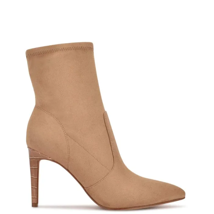 Nine West Boots and Booties Women Reves Dress Booties Tan Suede