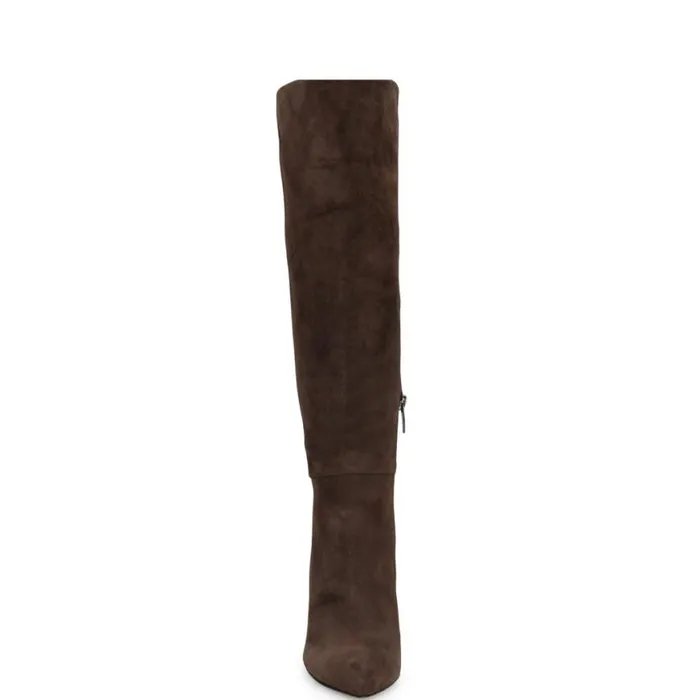 Nine West Boots and Booties Women Richy Heeled Boots Dark Brown Suede Nine West Boots and Booties Women Richy Heeled Boots Dark Brown Suede