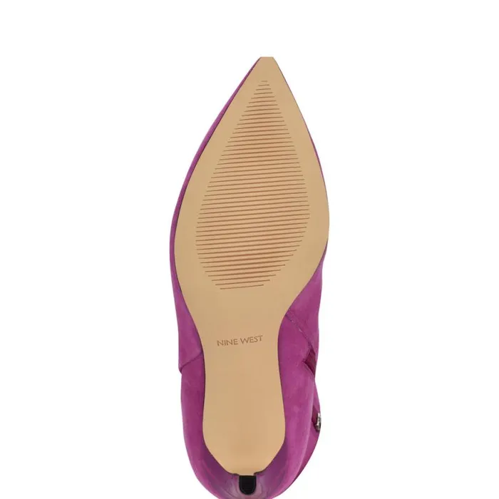 Nine West Boots and Booties Women Richy Heeled Boots Dark Pink Suede Nine West Boots and Booties Women Richy Heeled Boots Dark Pink Suede