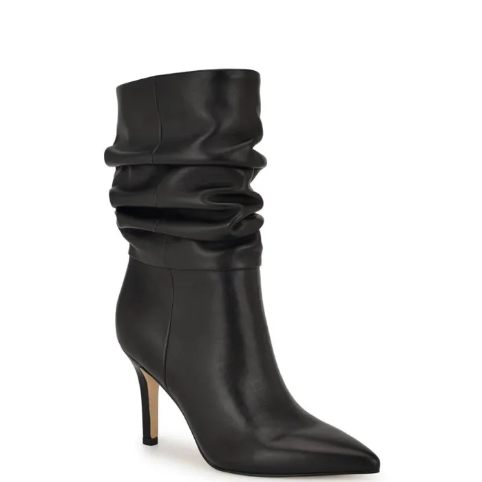 Nine West Boots and Booties Women Slouch Dress Booties Black Leather