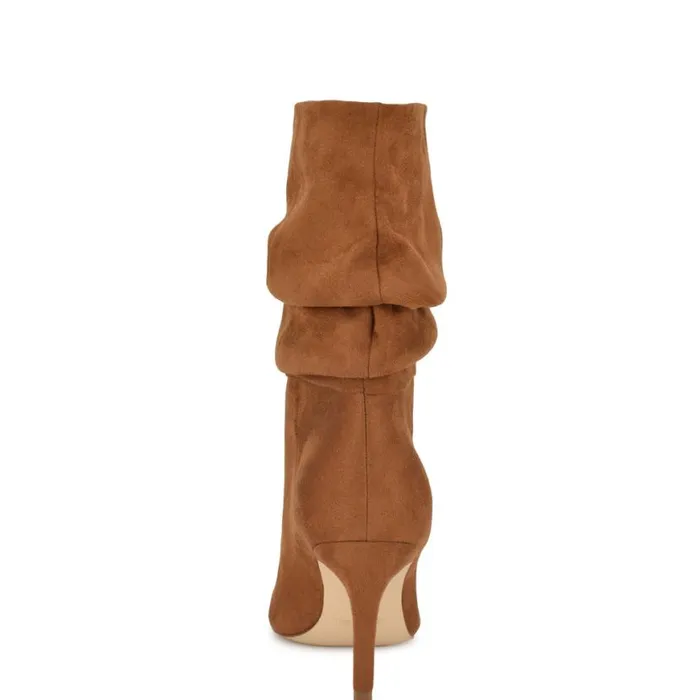 Nine West Boots and Booties Women Slouch Dress Booties Dark Natural