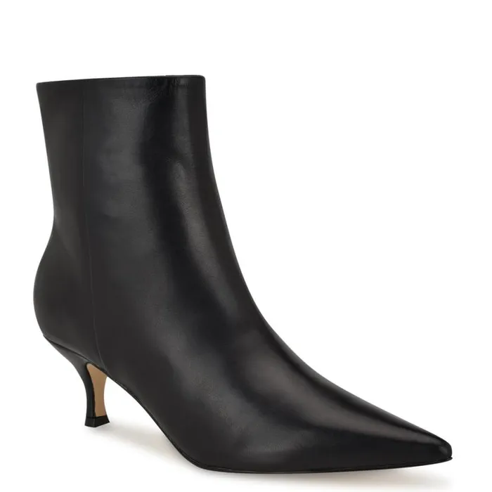 Nine West Boots and Booties Women Symba Dress Ankle Booties Black Leather Nine West Boots and Booties Women Symba Dress Ankle Booties Black Leather