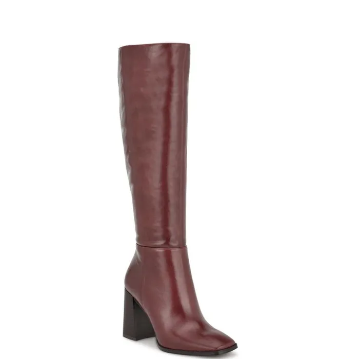 Nine West Boots and Booties Women Temas Dress Boots Dark Red Nine West Boots and Booties Women Temas Dress Boots Dark Red