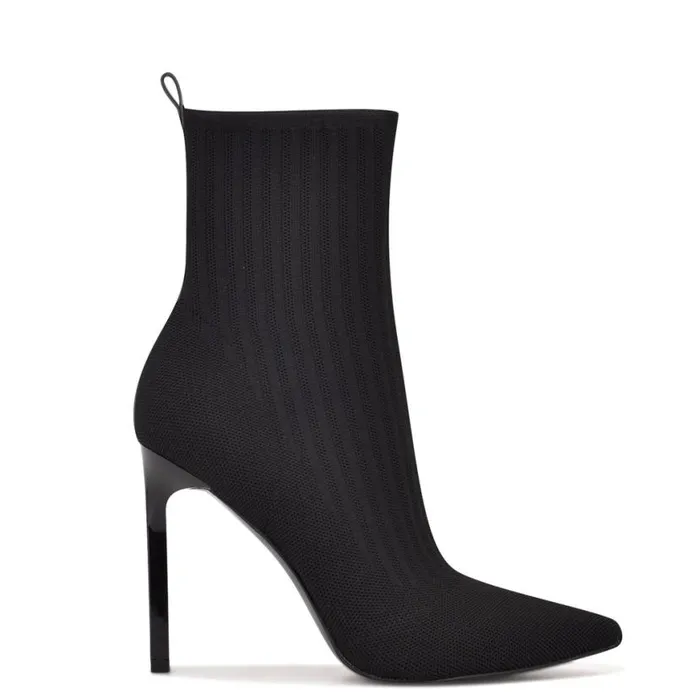 Nine West Boots and Booties Women Teoy Dress Booties Black Knit