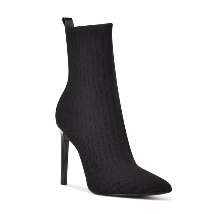 Nine West Boots and Booties Women Teoy Dress Booties Black Knit